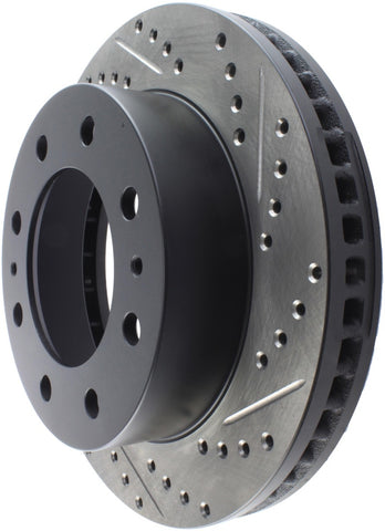 StopTech 01-09 Chevrolet Silverado 2500HD 3500 Front Left Slotted & Drilled Rotor - 127.66059L