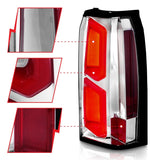 ANZO 2015-2020 Chevrolet Tahoe LED Tail Lights w/ Light Bar Chrome Housing Clear Lens - 311376