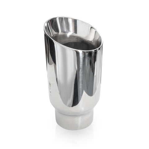 Stainless Works Conical Double Wall Slash Cut Exhaust Tip - 4in Body 3in Inlet - 799300