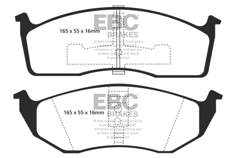 EBC 93-94 Chrysler Concorde 3.3 Yellowstuff Front Brake Pads - DP41123R
