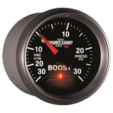 Autometer Sport-Comp II 52mm 30 IN HG / 30 PSI Electronic Boost/Vacuum Gauge - 3677