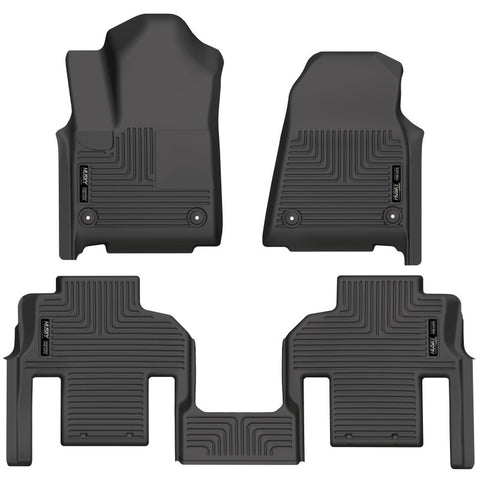 Husky Liners 2022 Jeep Wagoneer (2nd Row Bucket) Weatherbeater Black Front & 2nd Seat Floor Liners - 99061
