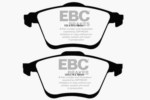 EBC 06-09 Mazda 6 2.3 Turbo (Mazdaspeed) Ultimax2 Front Brake Pads - UD1186