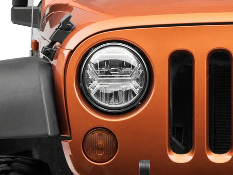 Raxiom07-18 Jeep Wrangler JK LED Halo Projector Headlights- Chrome Housing (Clear Lens) - J121872