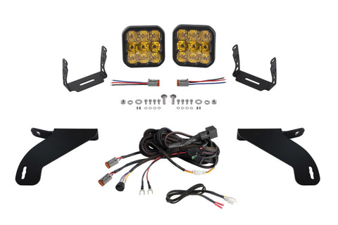 Diode Dynamics 21-22 Ford F-150 SS5 Bumper LED Pod Light Kit - Yellow Pro Combo - DD7331