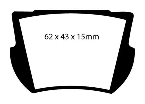 EBC 66-74 Lotus Elan 1.6 Greenstuff Rear Brake Pads - DP2145