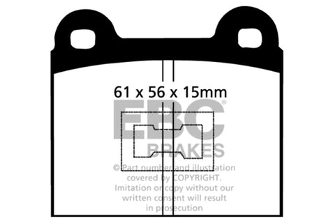 EBC 73-77 Audi Fox 1.5L Ultimax2 Front Brake Pads - UD096