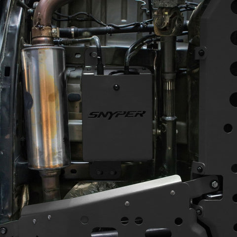 Westin/Snyper 07-17 Jeep Wrangler Evap Canister Skid Plate - Textured Black - 42-21035