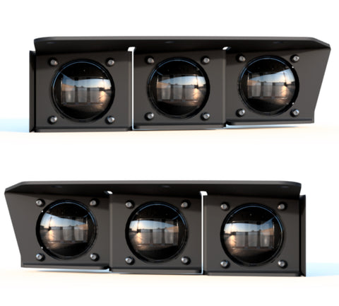ORACLE Lighting 21-22 Ford Bronco Triple LED Fog Light Kit for Steel Bumper - Yellow - 5890-006