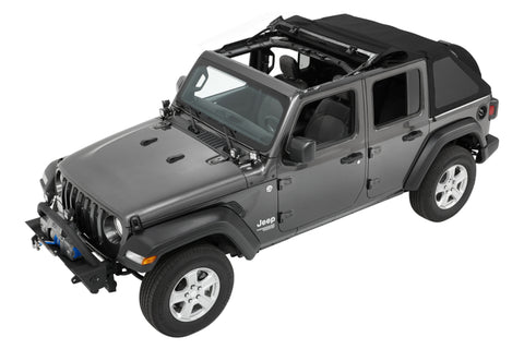 Bestop 18-26 Jeep Wrangler JL 4-Door Trektop (Premium Black Twill) - 56863-17