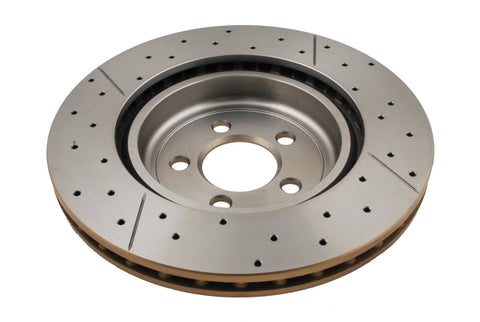DBA 09-20 Dodge Challenger Front Drilled & Slotted Street Series Rotor - 2438X
