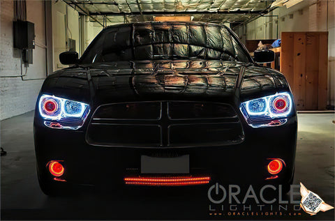 Oracle 11-12 Dodge Charger LED Fog Light Halo Kit - Amber - 1119-005