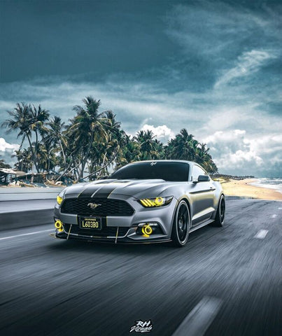 Oracle 15-17 Ford Mustang V6/GT/Shelby DRL w/ Halo Kit - ColorSHIFT w/ BC1 Controller - 2267-335
