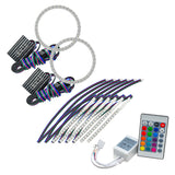 Oracle 15-17 Ford Mustang V6/GT/Shelby DRL w/ Halo Kit - ColorSHIFT w/ Simple Controller - 2267-504