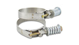Vibrant SS T-Bolt Clamps Pack of 2 Size Range: 6.25in to 6.55in OD For use w/ 6in ID Coupling - 27860