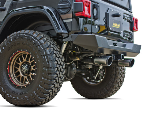 Gibson 07-10 Jeep Wrangler JK X 3.8L 2.5in Patriot Series Axle-Back Dual Split Exhaust - Blk Ceramic - 70-0001