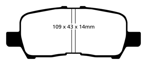 EBC 05-09 Buick Allure (Canada) 3.6 Yellowstuff Rear Brake Pads - DP41684R