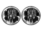 KC HiLiTES 97-06 Jeep TJ/Univ. 7in. Gravity LED H4 DOT Approved Replac. Headlight (Pair Pack System) - 42361