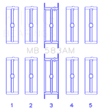King Ford 239/256/272/292 Crankshaft Main Bearing Set - MB 583AM