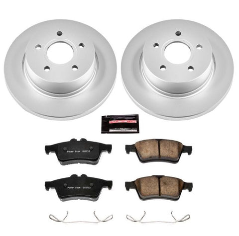 Power Stop 12-18 Ford Focus Rear Z17 Evolution Geomet Coated Brake Kit - CRK5975