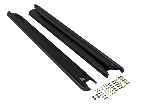 aFe POWER 20-23 Subaru Outback H4 2.4L (t) / H4 2.5L Terra Guard Trail Slider Steps - Black - 79-27003