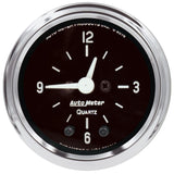 Autometer Cobra 2 1/16in 12HR Analog Clock Gauge - 201019