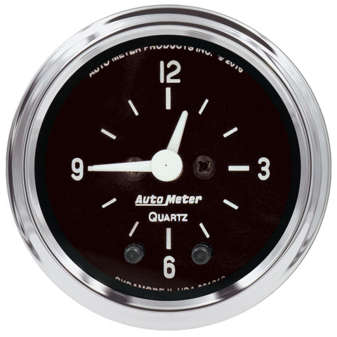 Autometer Cobra 2 1/16in 12HR Analog Clock Gauge - 201019