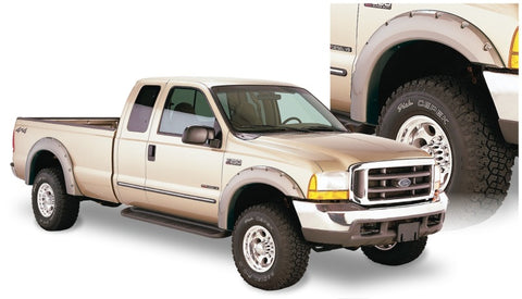 Bushwacker 99-07 Ford F-250 Super Duty Styleside Pocket Style Flares 4pc 81.0/96.0in Bed - Black - 20914-02