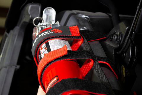 Fishbone Offroad Padded Roll Bar Red Fire Extinguisher Holder - FB55155