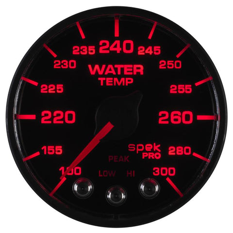 Autometer Spek-Pro - Nascar 2-1/16in Water Temp 100- 300F Bfb Ecu - P546328-N2