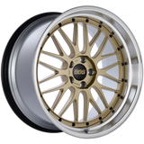 BBS LM 20x10.5 5x114.3 ET20 CB66 Gold Center Diamond Cut Lip Wheel - LM239GPK
