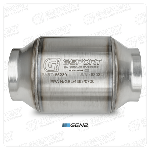 GESI G-Sport 400 CPSI GEN 2 EPA Compliant 3.0in Inlet/Out Catalytic Converter-4.5in x 4in 500-850HP - 85230