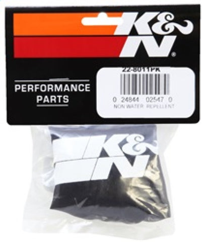 K&N PreCharger Air Filter Wrap Black Universal 4in. Height 4in. Inside Diameter - 22-8011PK