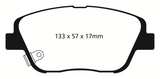 EBC 10-14 Hyundai Sonata 2.0 Turbo Redstuff Front Brake Pads - DP31864C