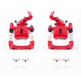 Power Stop 90-93 Mazda Miata Rear Red Calipers w/Brackets - Pair - S1377
