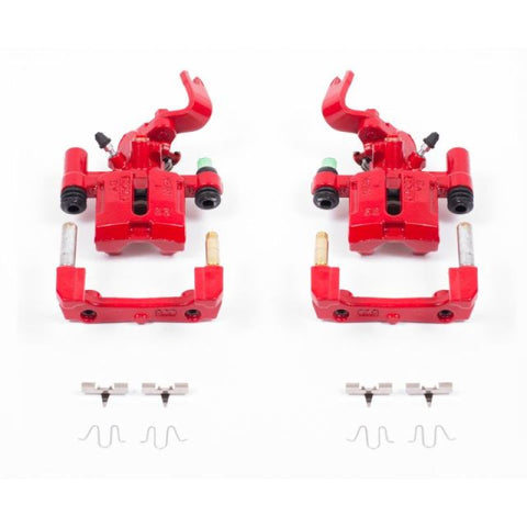Power Stop 90-93 Mazda Miata Rear Red Calipers w/Brackets - Pair - S1377