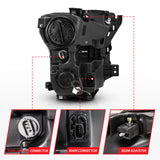 ANZO 2015-2017 Ford F-150 Projector Headlights w/ Plank Style Switchback Black w/ Amber - 111357