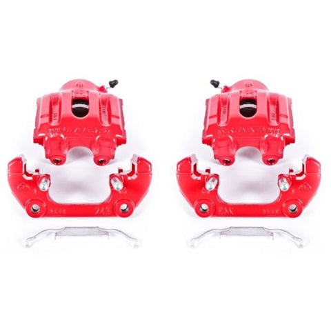 Power Stop 94-95 BMW 540i Front Red Calipers w/Brackets - Pair - S1176