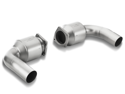 Akrapovic 10-13 Porsche 911 Turbo/Turbo S (997) Link Pipe Set w/ Cat (Titanium) - L-PO997TFLS-100