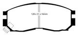 EBC 95-99 Chrysler Sebring Coupe 2.0 Redstuff Front Brake Pads - DP3830C