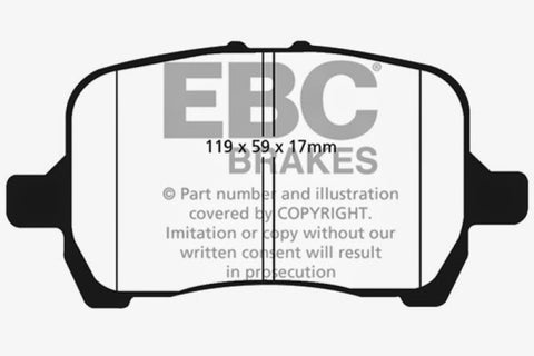 EBC 04-06 Chevrolet Cobalt 2.0 Supercharged Yellowstuff Front Brake Pads - DP41763R