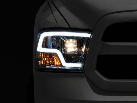 Raxiom 09-18 Dodge RAM 1500 Non-Projector LED Halo Headlights- Chrome Housing (Clear Lens) - R111517