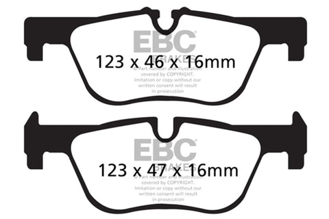 EBC 14+ BMW 228 Coupe 2.0 Turbo ATE calipers Redstuff Rear Brake Pads - DP32132C