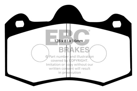 EBC 11+ Mclaren MP4-12C 3.8 Twin Turbo Orangestuff Rear Brake Pads - DP9036