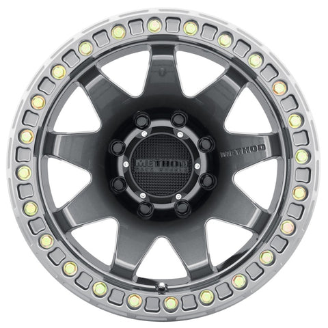 Method MR108 17x9 -44mm Offset 8x6.5 130.81mm CB Gloss Titanium w/BH-H24125-38 Wheel - MR10879080844B