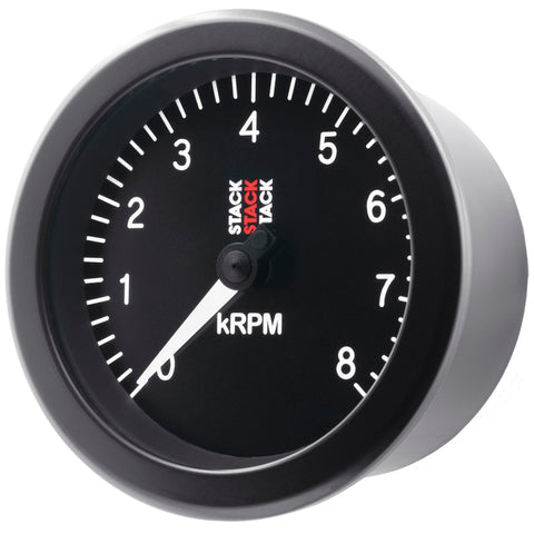 Autometer Stack Sport 88mm 0-8K RPM Tachometer - Black - ST100-08