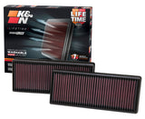 K&N Replacement Air Filter 12.563in O/S Length x 5.25in O/S Width x 1.625in H (Inc 2 Filters) - 33-2474