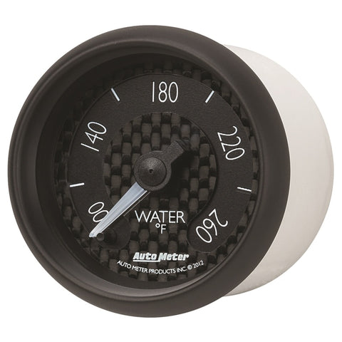 Autometer GT Series 52mm Full Sweep Electronic 100-260 Deg F Water Temperature Gauge - 8055