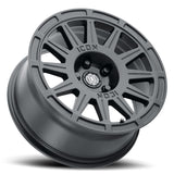 ICON Ricochet 15x7 5x100 15mm Offset 4.6in BS 56.1mm Bore Satin Black Wheel - 7015705046SB