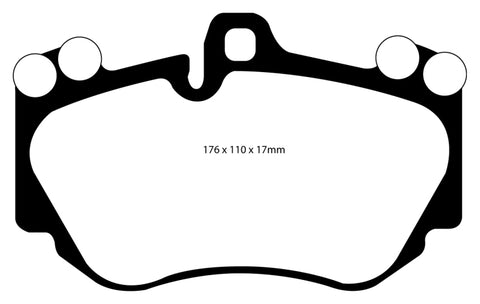 EBC 05-10 Lamborghini Murcielago 6.5 (4 Pad set)(Cast Iron Rotors) Yellowstuff Front Brake Pads - DP41905R